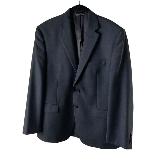 Lauren Ralph Lauren Mens Navy Wool Two Button Blazer Coat - Picture 1 of 12